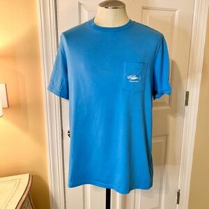 Mens Vineyard Vines Painted Tuna Pocket Short Sleeve Tee T-Shirt Turquoise LARGE